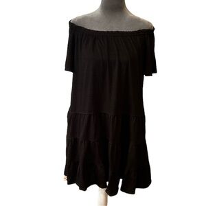 Max Studio black flowy babydoll minidress black XL NWT little black dress